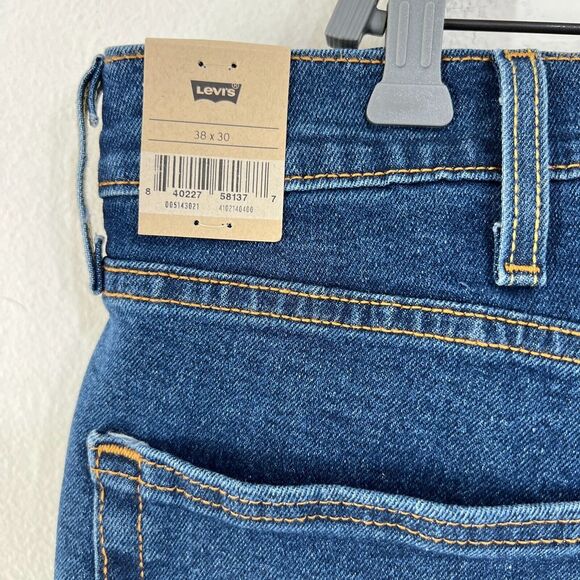 Levis 514 Jeans Mens 38x30 Original Style Blue Straight Fit Stretch Flex Denim - Picture 8 of 11